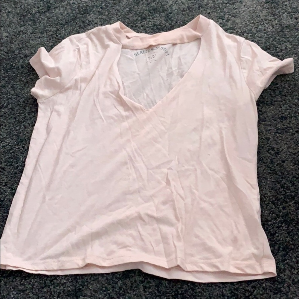 aeropostale light pink cut out top